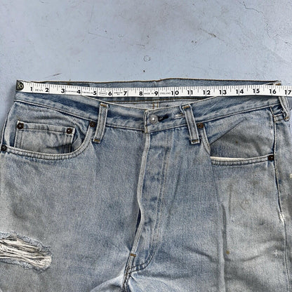 Levis 501 Vintage 80s Redline Selvedge USA XX Jeans Light Wash 36x31 Act 33x28