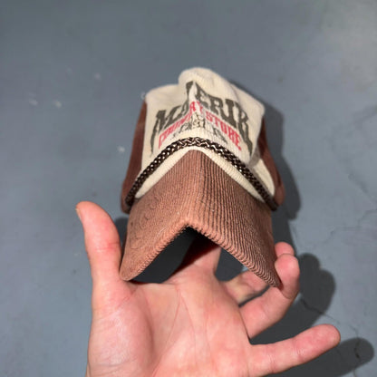Maverick Country Store Corduroy VTG Hat Baseball Cap Snapback Brown Western Drin