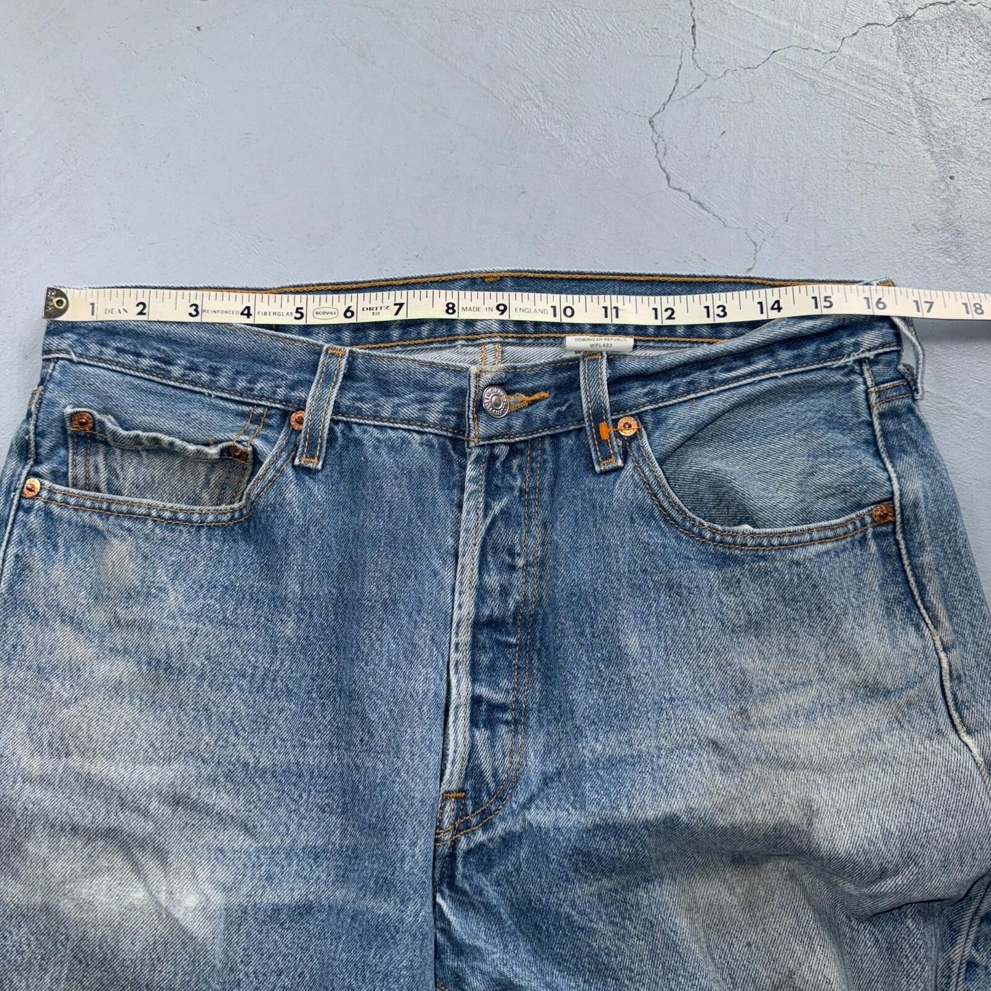 Levis 501 Vintage Y2K XX Straight Leg Jeans Blue Light Wash 35x34 Act 33x31