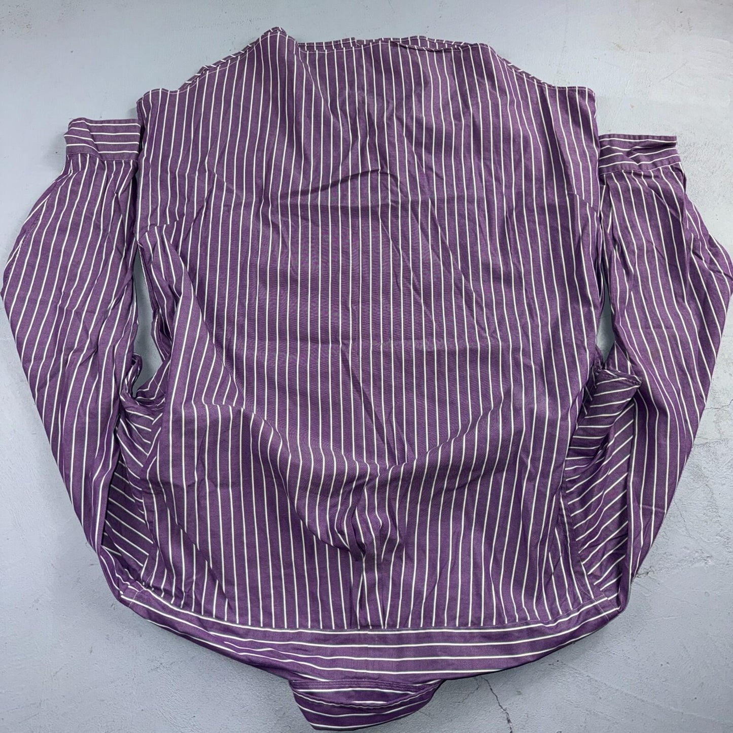 Polo Ralph Lauren VTG Shirt Mens Small Purple Poplin Cotton Striped Preppy