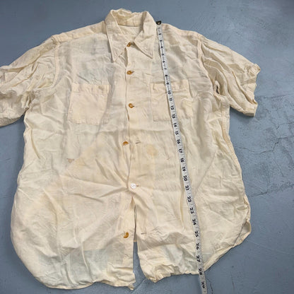 VTG Nat Nast Shirt 1950s Chainstitch Gab Gabardine Short Sleeve Rockabilly RARE