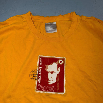 Nike Rare Vintage Lance Armstrong Tour De France 2000 Stamp T Shirt 2000s 2XL