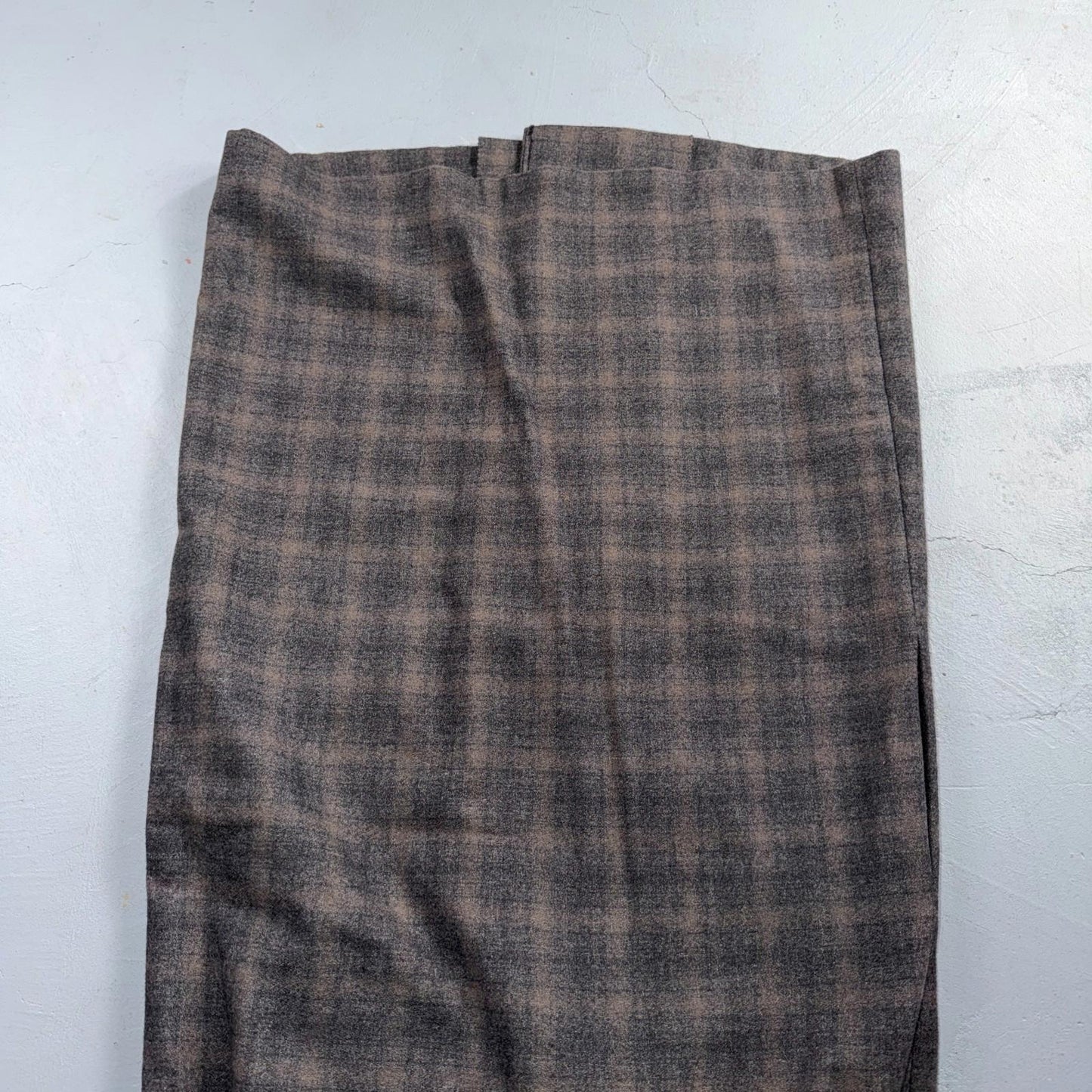 VTG 1960s Hippie Sleeveless Plaid Duster Blazer Jacket Gray Shadow Rockabilly