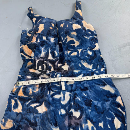 VTG 1950s Women’s Blue Skort Dress Swimsuit California Rockabilly Swim Bodysuit
