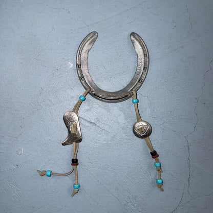 VTG Victory Racing Plate Aluminum Silver Horse Shoe Decor Cowboy Cowgirl Cute