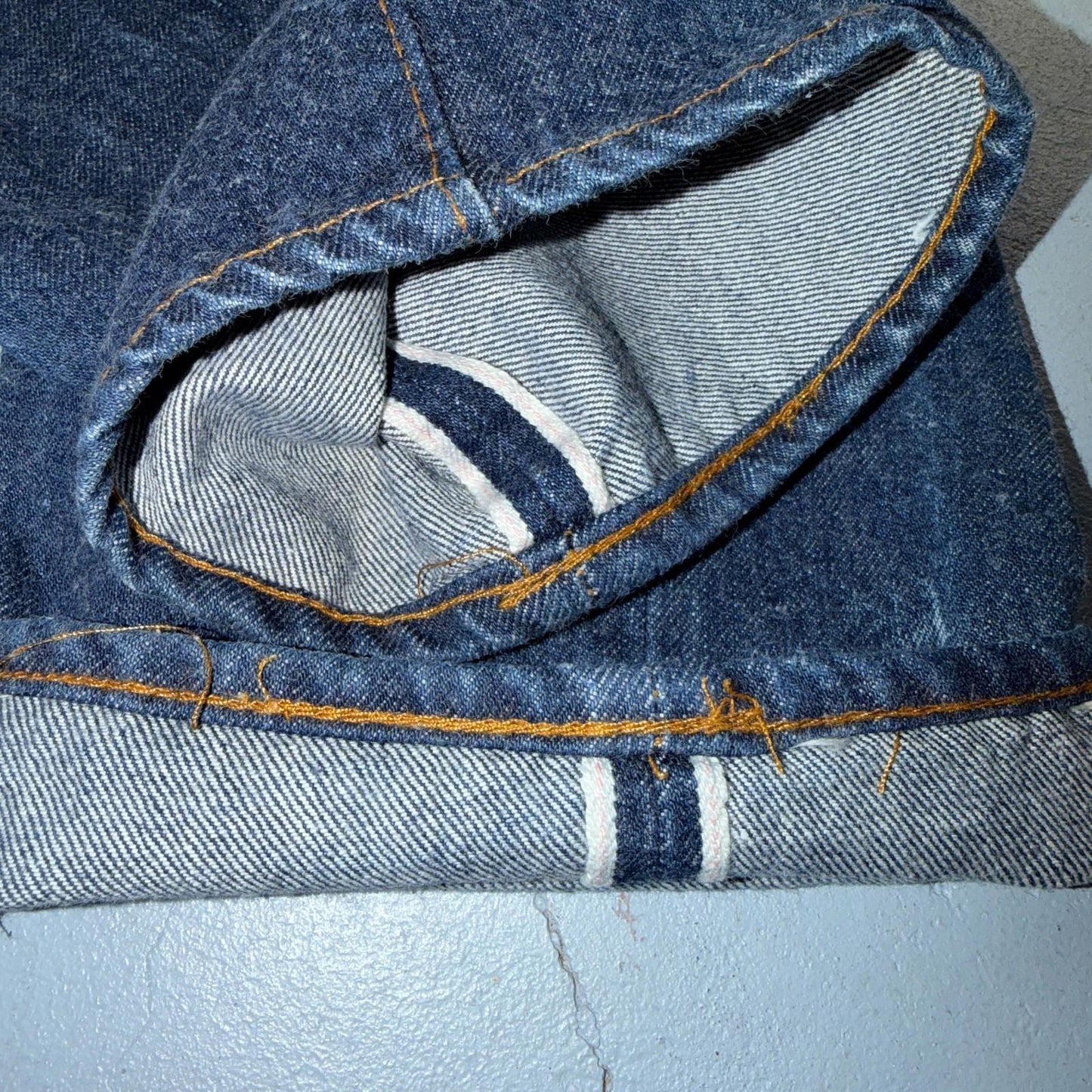 Levis 501 Vintage 80s Redline Selvedge USA Jeans Fuzzy Dark Wash 27x31 Act 25x27