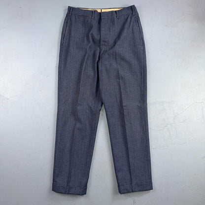1950s 1960s VTG Mens 2 PC Suit 40 Jacket Coat Pants Blue Union Wool Rockabilly