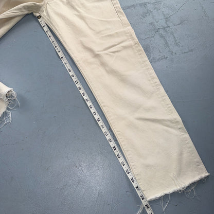 Levis 501 Vintage 80s USA XX Straight Leg Jeans White Light Wash 33x30 Act 31x28