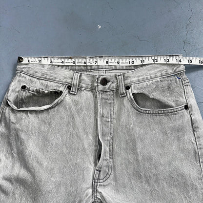 Levis 501 Vintage 90s USA XX Straight Leg Jeans Gray Light Wash 31x34 Act 29x32