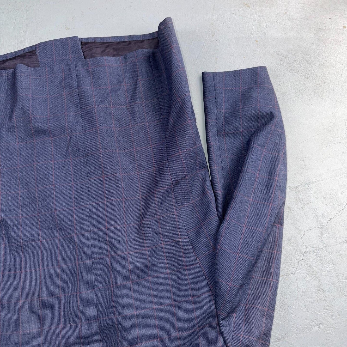 60s Pinstripe Blue Double Breasted Suit Jacket Wool 42 70s Navy Blue 1960s