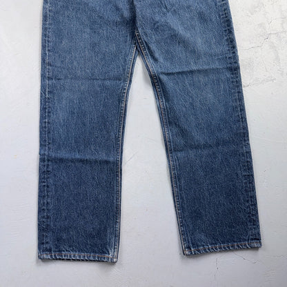 Levis 501 Vintage 80s USA XX Straight Leg Jeans Blue Dark Wash 34x30 Act 32x27