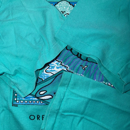 Oregon Coast PSI VTG T Shirt Orca Single Stitch Ocean Swimming Fish Life Oceanic
