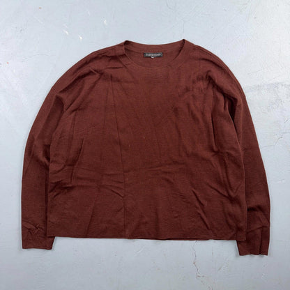 Eileen Fisher Paprika Knit Seamless Sweater Womens S Burnt Orange Brown