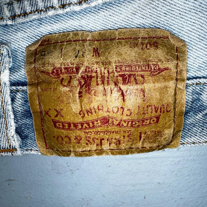 Levis 501 Vintage 90s USA XX Straight Leg Jeans Blue Light Wash 34x36 Act 31x31