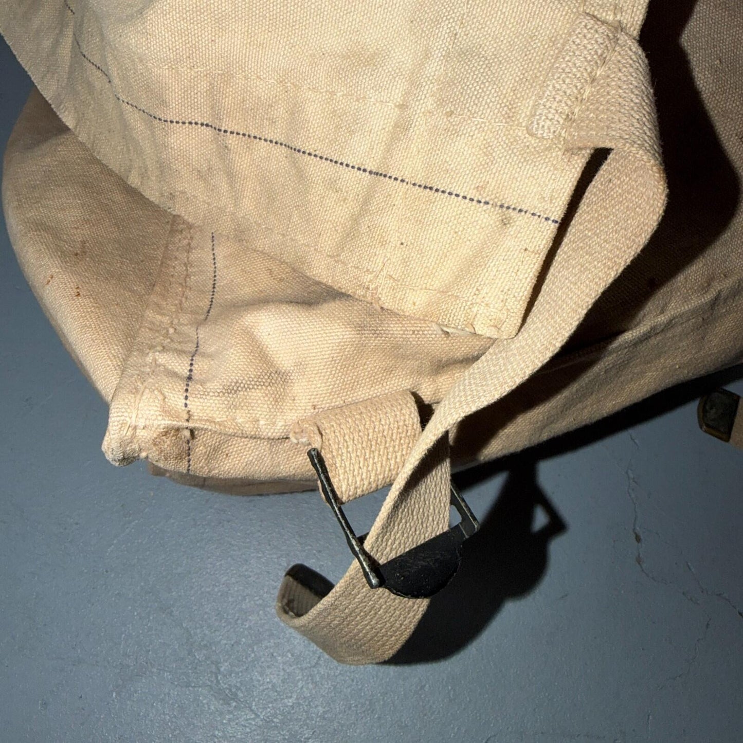 VTG 1930s 1940s Canvas Fishing Field Bag Saddle Bell System Canvas Tote WWII