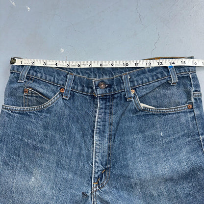 Levis 517 Vintage 80s USA Orange Tab Bootcut Flare Blue Worn Jeans Act 32x26