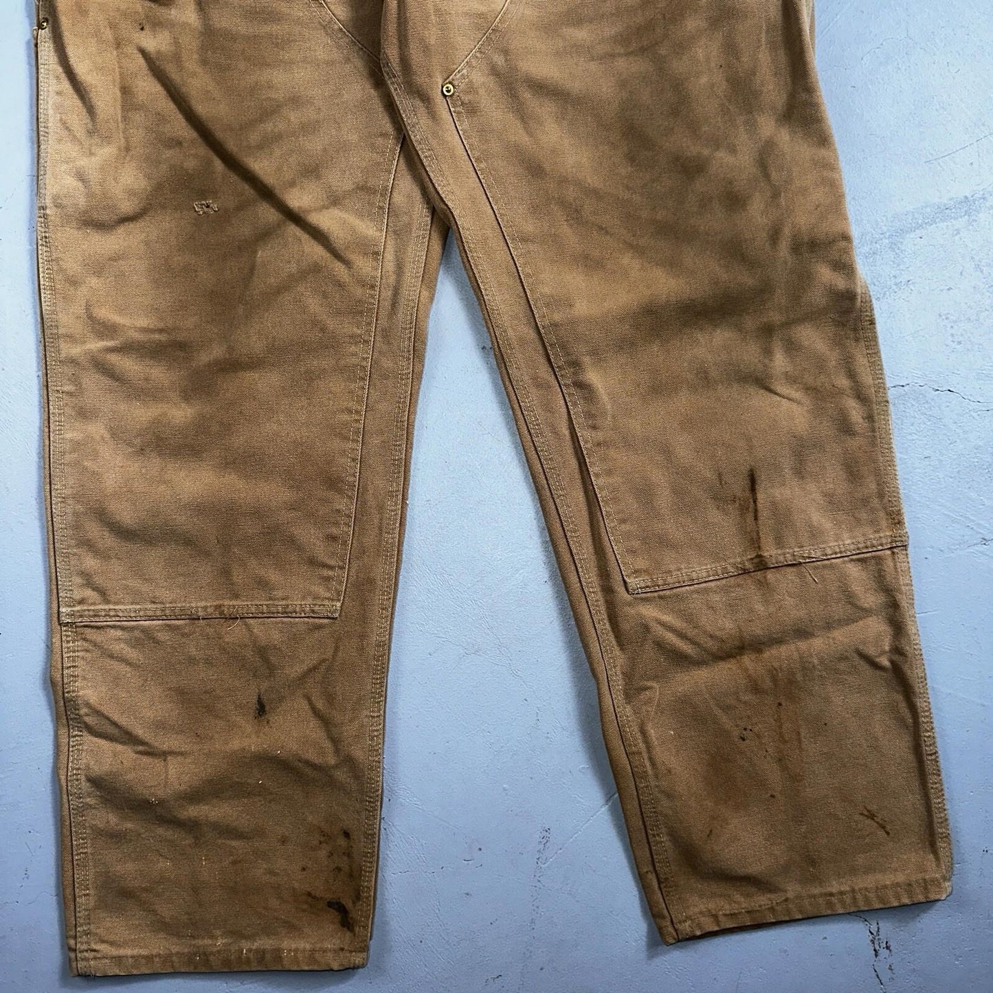 Carhartt 1989 VTG Double Knee Carpenter 80s Pants USA B01 Brown 42x32 Act 40x30