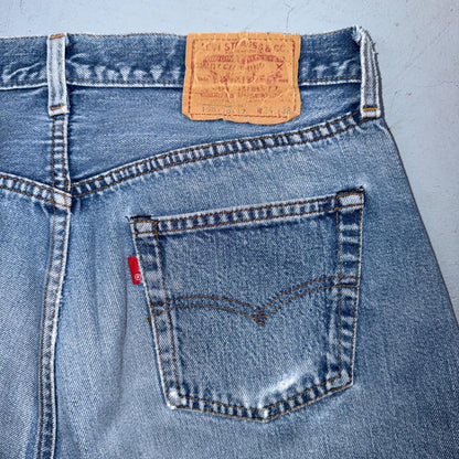 Levis 501 Vintage 80s Redline Selvedge USA XX Jeans Light Wash 34x38 Act 31x33