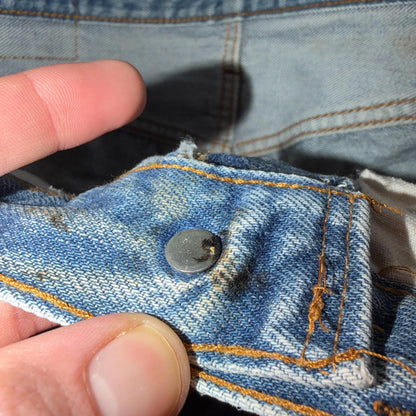 Levis 501 Vintage 80s Redline Selvedge USA XX Jeans Light Wash 30x34 Act 28x29