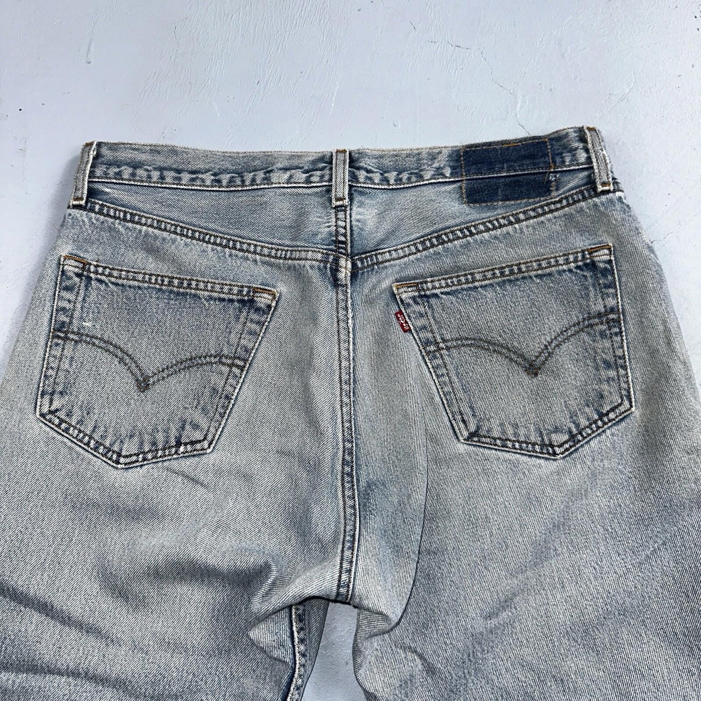Levis 501 Vintage 90s Mexico Straight Leg Jeans 34x32 Y2K Light Wash Act 33x27