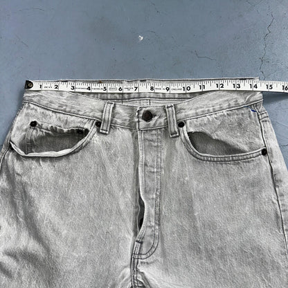 Levis 501 Vintage 90s USA XX Straight Leg Jeans Gray Light Wash 31x34 Act 29x32