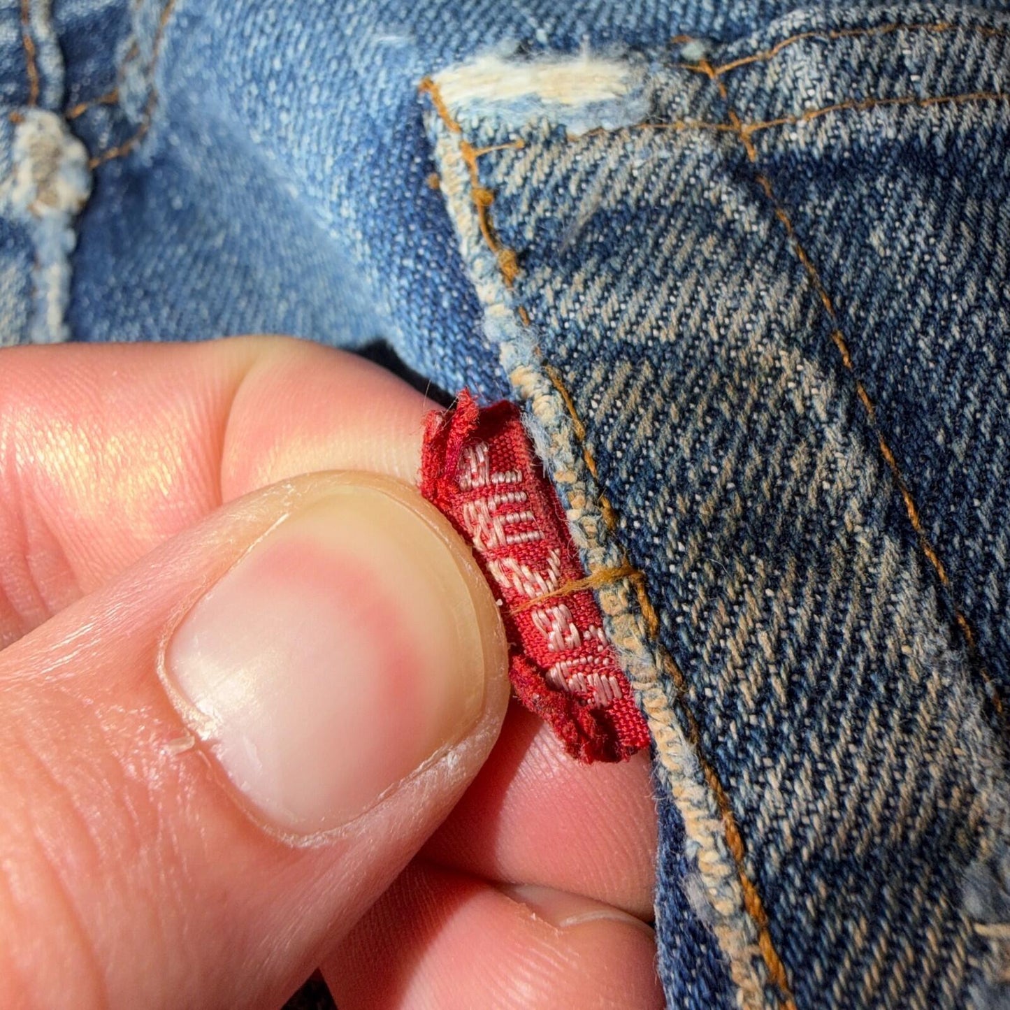 Levis 501 Big E Vintage 60s Redline Selvedge USA XX 1960s Jeans 36x32 Act 34x28