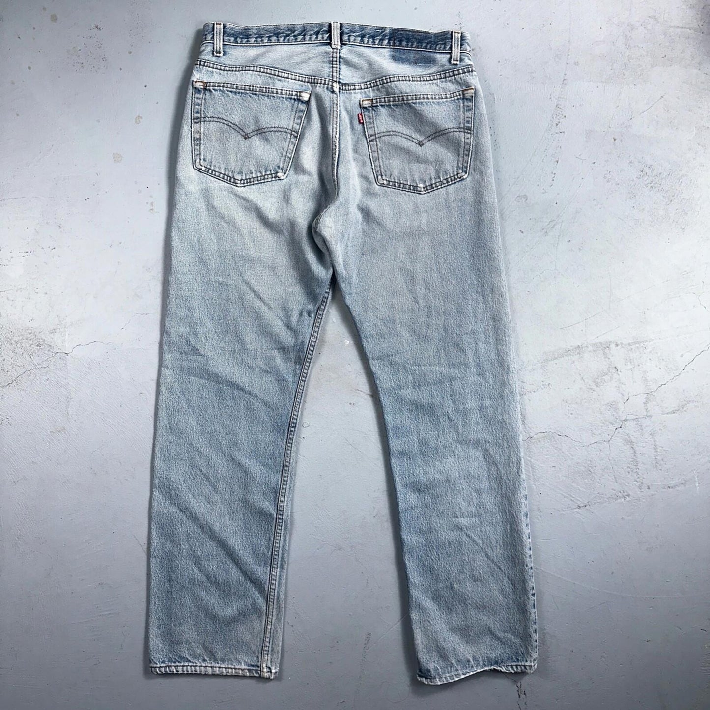 Levis 501 Vintage 80s USA XX 90s Straight Leg Jeans 38x34 Light Wash Act 34x29