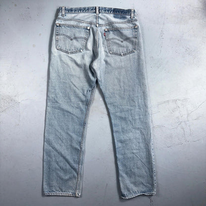 Levis 501 Vintage 80s USA XX 90s Straight Leg Jeans 38x34 Light Wash Act 34x29
