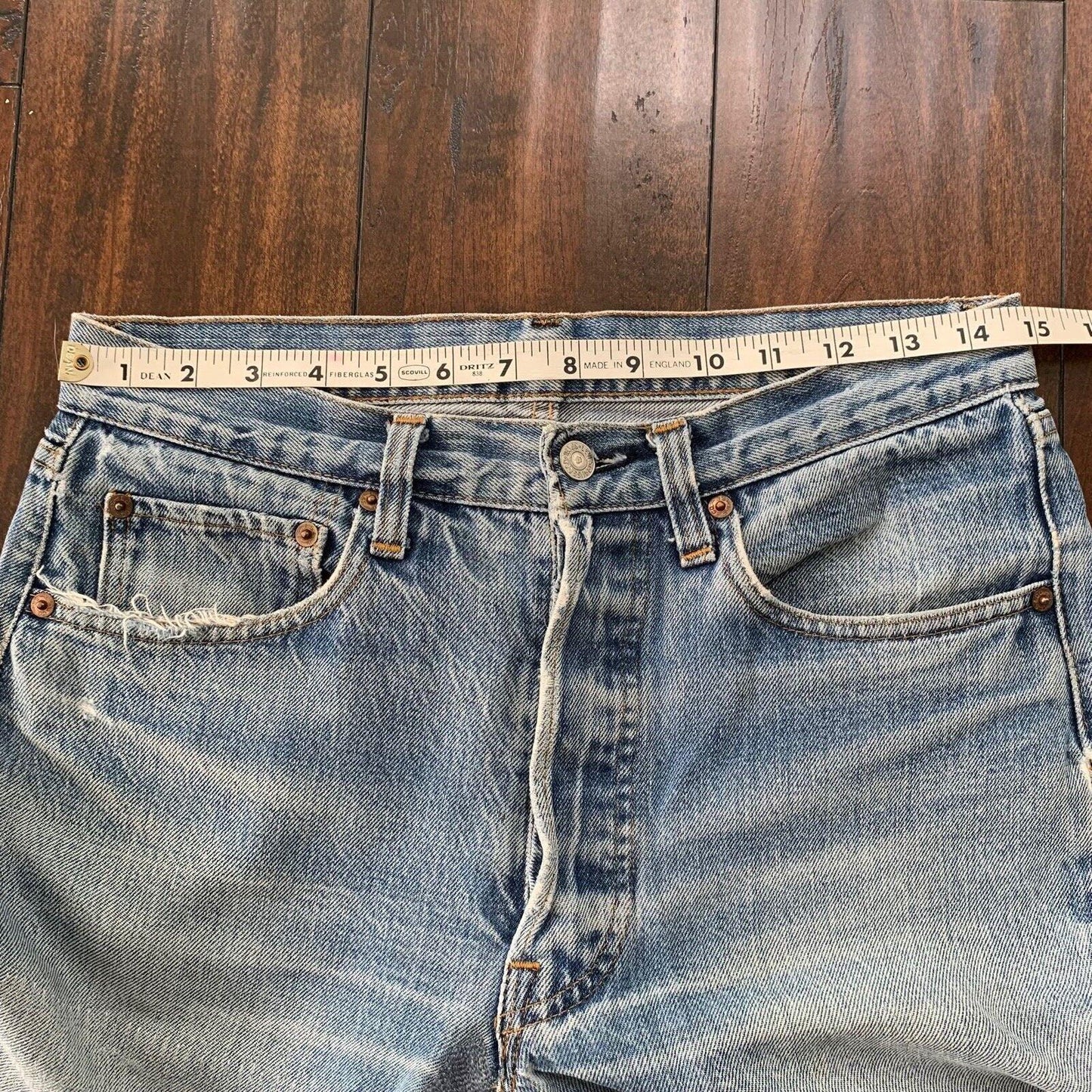 Levis Vintage 80s Redline Selvedge USA 501 XX Jeans 66 70s 32x34 Act 30x26