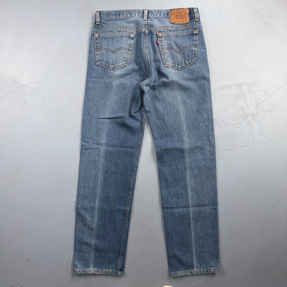 Levis 501 Vintage 90s USA XX Straight Leg Jeans Blue Light Wash 36x32 Act 34x31