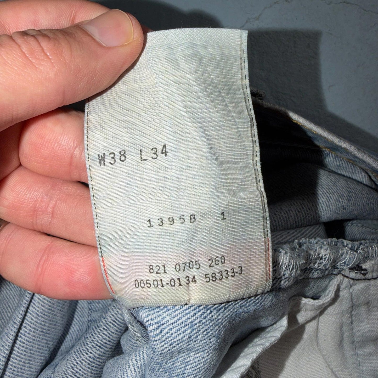 Levis 501 Vintage Y2K 90s XX Straight Leg Jeans Blue Light Wash 38x34 Act 36x34