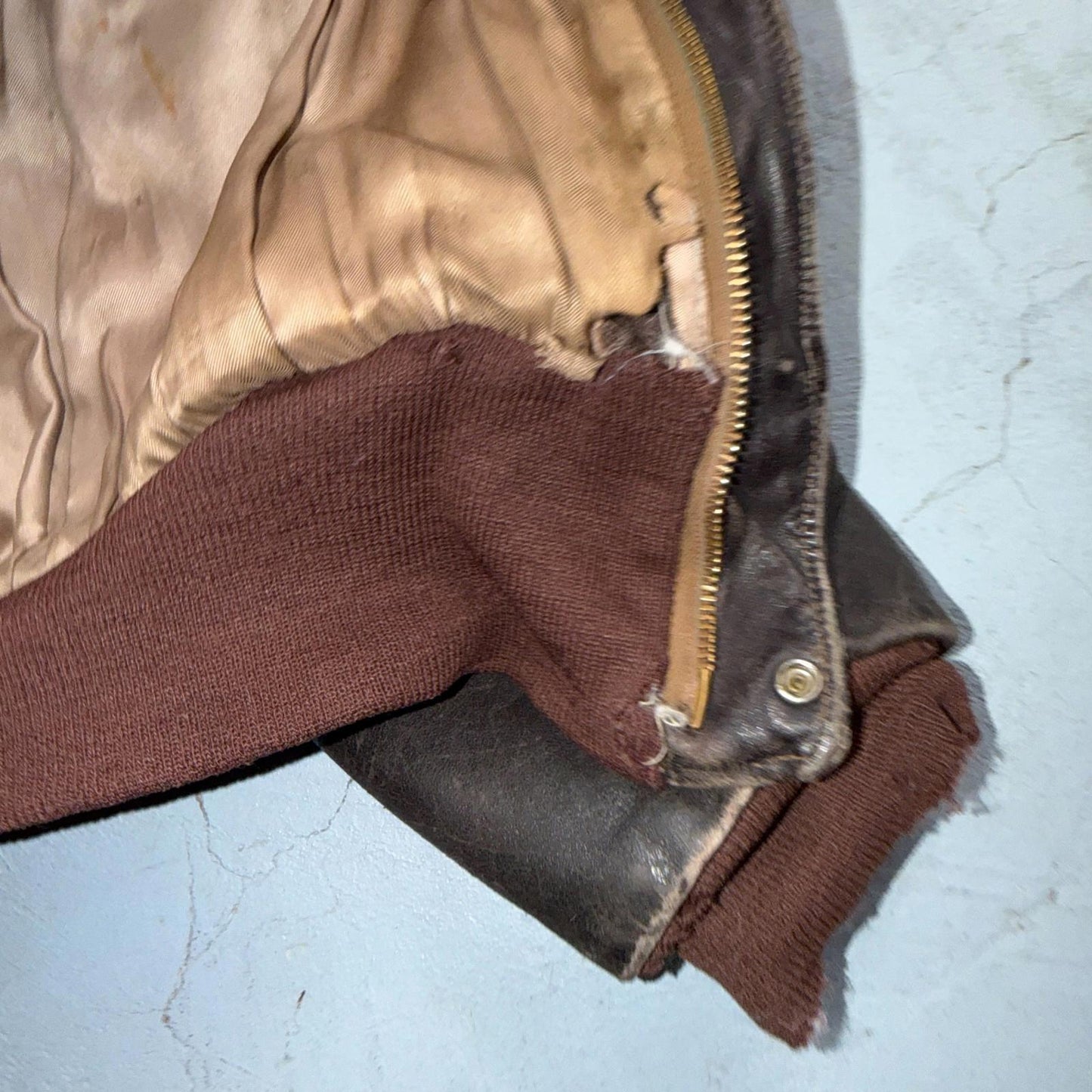VTG 50s Sierra Sportswear Horsehide Leather Jacket Distressed Buco A2 Bomber