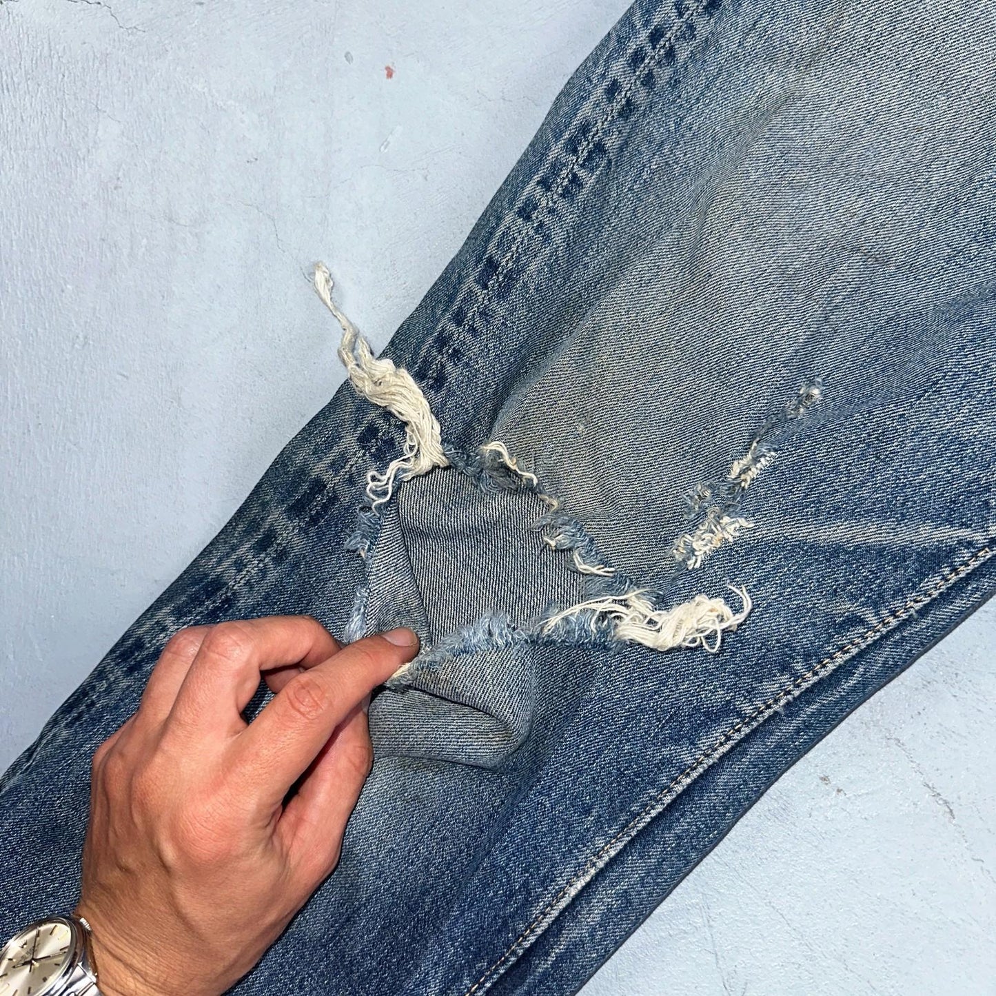Levis 501 XX Big E Vintage 40s Redline Selvedge USA XX 1940s 50s Jeans 27x27