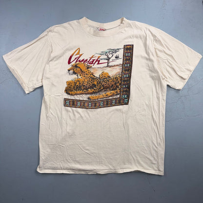Cheetah Jostens VTG T Shirt 90s Animal Africa Lions Tigers Wildlife Fund Graphic
