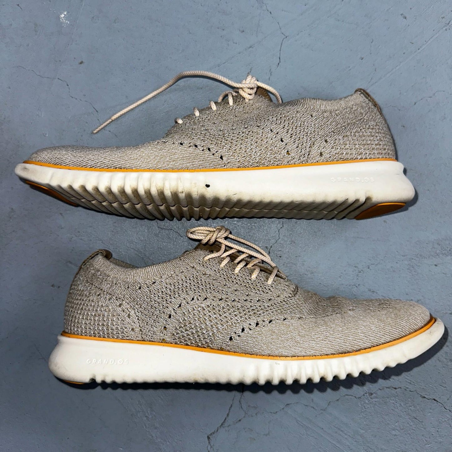 Cole Haan Shoes Mens 10 M 2.Zerogrand Stitchlite Oxford Beige Lace Up Low C35111