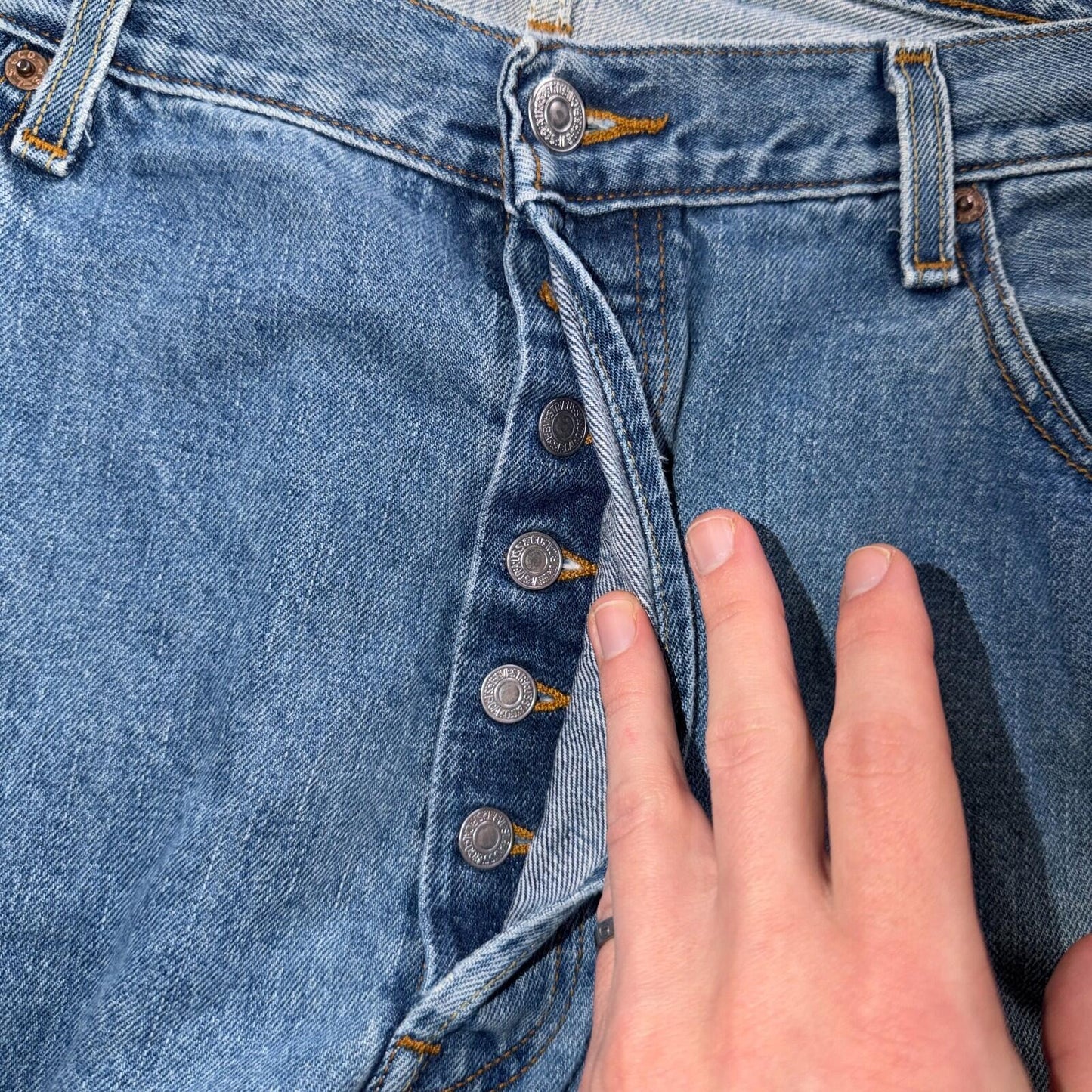 Levis 501 Vintage Y2K XX Straight Leg Jeans Blue Light Wash 40x32 Act 40x30
