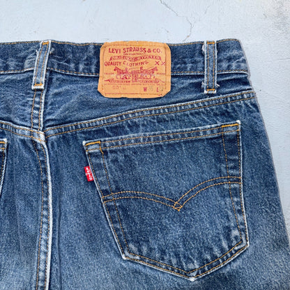 Levis 501 Vintage 80s USA XX Straight Leg Jeans Blue Med Wash 36x31 Act 33x26