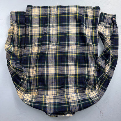 VTG 70s Penneys Towncraft Loop Collar Wool Plaid Shirt Camp Board Rockabilly