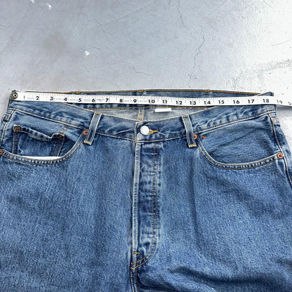 Levis 501 Vintage Y2K 90s XX Straight Leg Jeans Blue Med Wash 38x34 Act 37x33