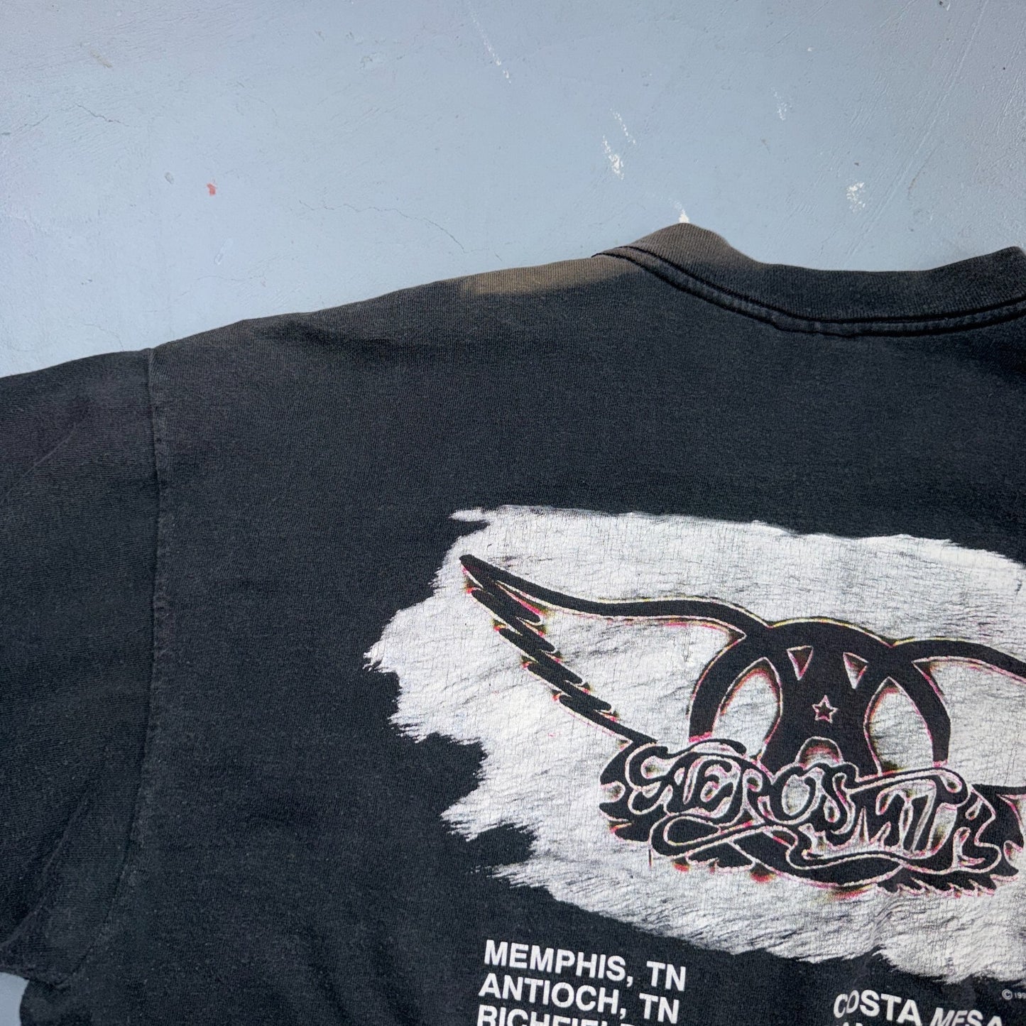 Aerosmith Vintage 1993 Get A Grip Tour T Shirt Giant Black Original Band Music