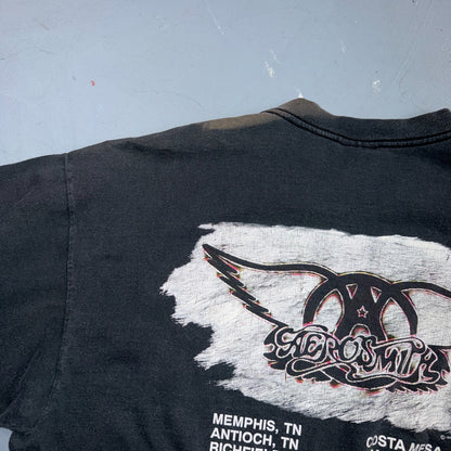 Aerosmith Vintage 1993 Get A Grip Tour T Shirt Giant Black Original Band Music