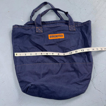 VTG 90s Birkenstock Canvas Tote Bag Blue Logo Cotton Travel Cute Y2K Promo