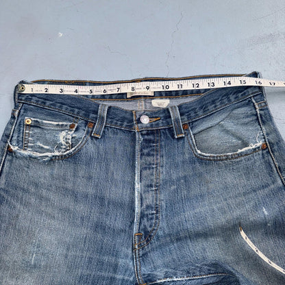 Levis 501 Vintage Y2K XX Straight Leg Jeans Blue Light Wash 33x32 Act 32x31