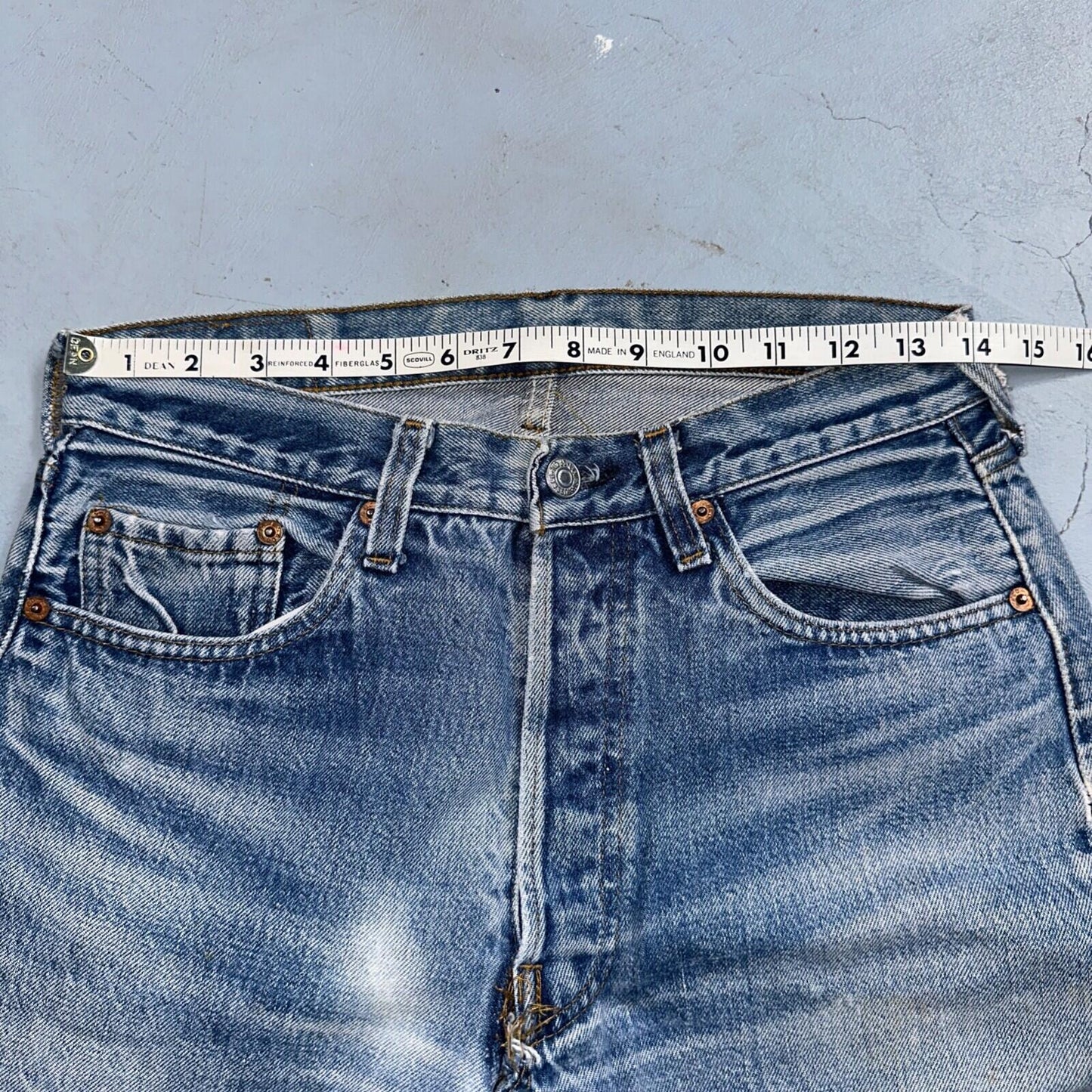 Levis 501 Vintage 80s Redline Selvedge USA XX Jeans Light Wash 1980s Act 28x32