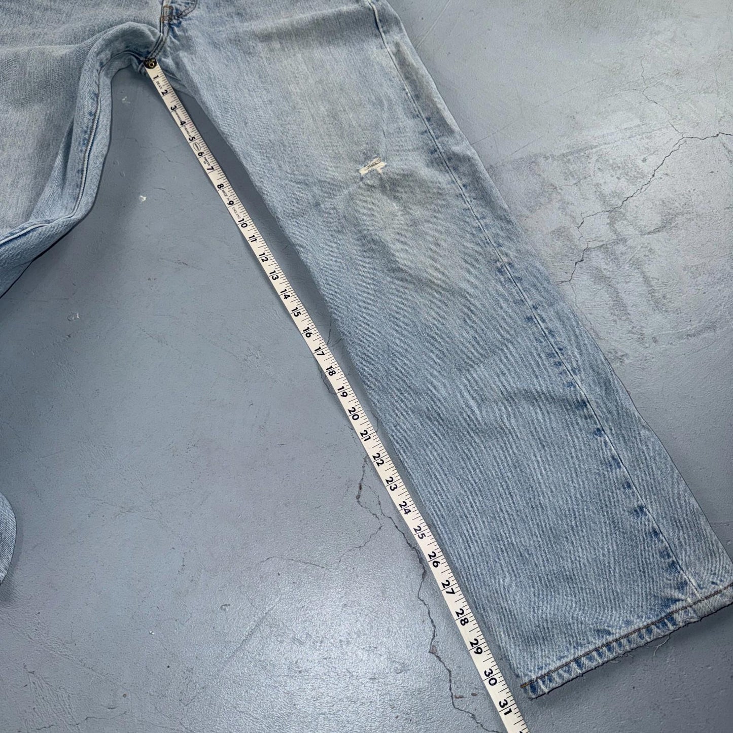 Levis 501 Vintage Y2K 90s XX Straight Leg Jeans Blue Light Wash 34x32 Act 33x31