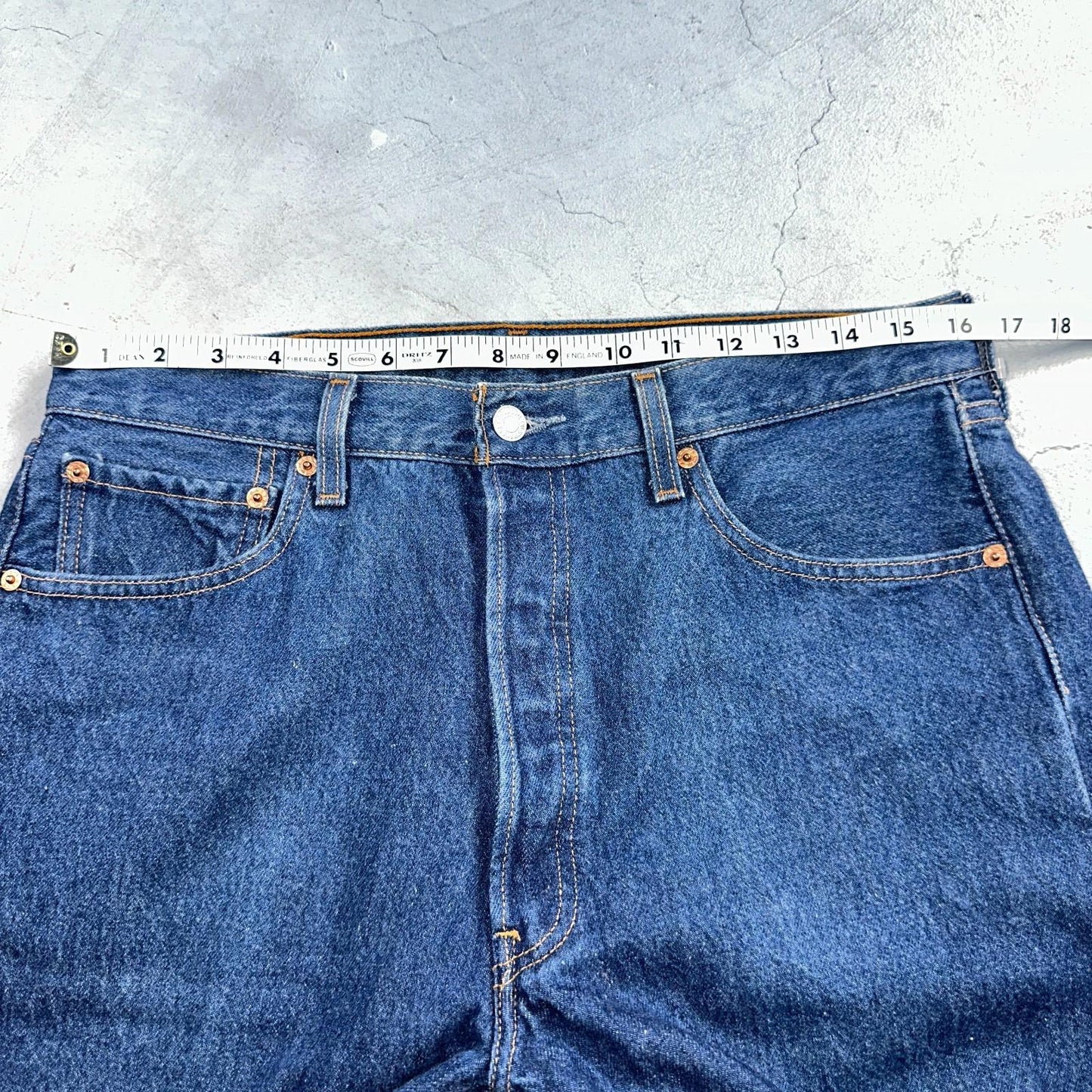 Levis 501 Vintage Y2K 90s XX Straight Leg Jeans Blue Dark Wash 34x34 Act 32x33