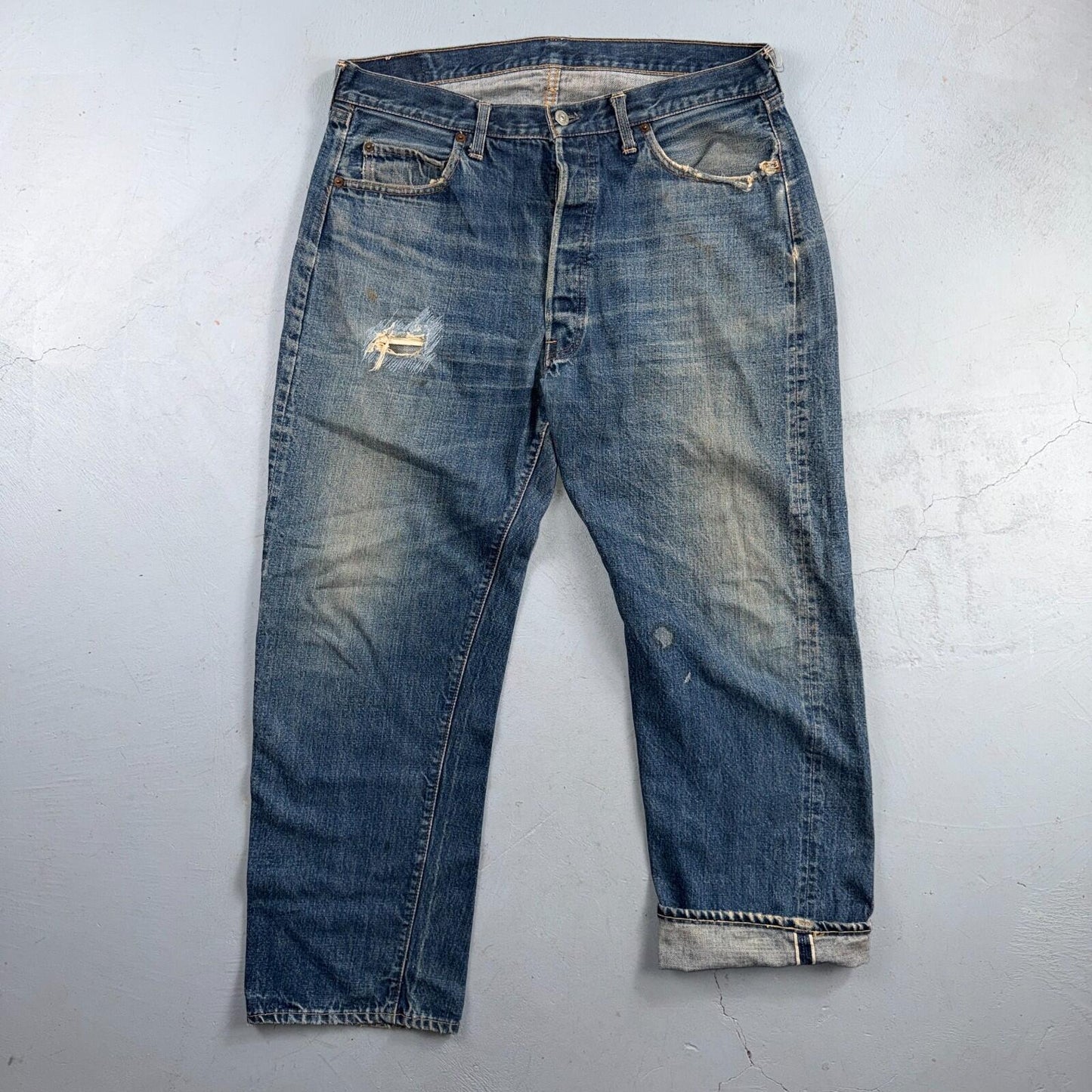 Levis 501 Big E Vintage 60s Redline Selvedge USA XX 1960s Jeans 66 Act 34x27