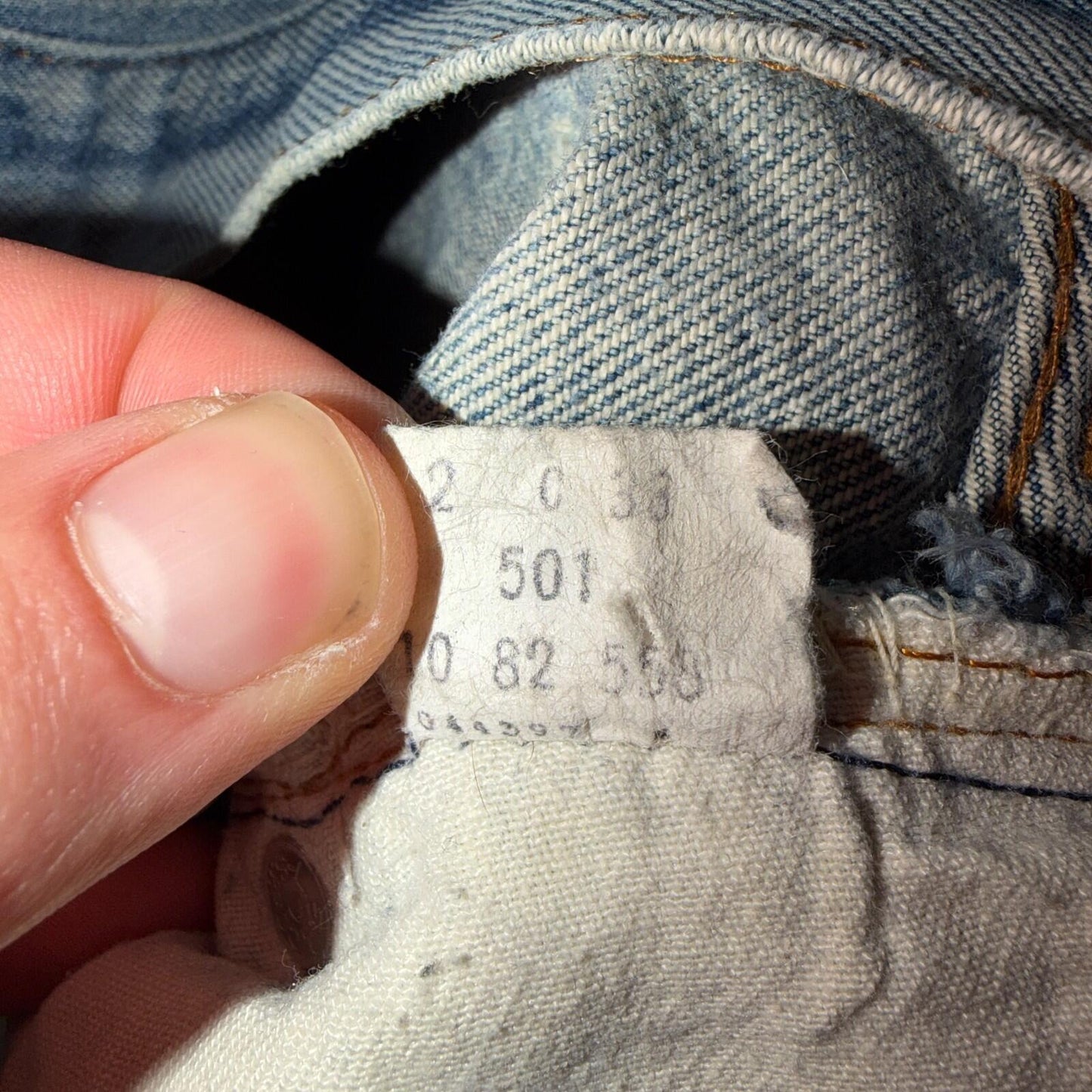 Levis 501 Vintage 80s Redline Selvedge USA XX Jeans Light Wash 40x30 Act 38x26