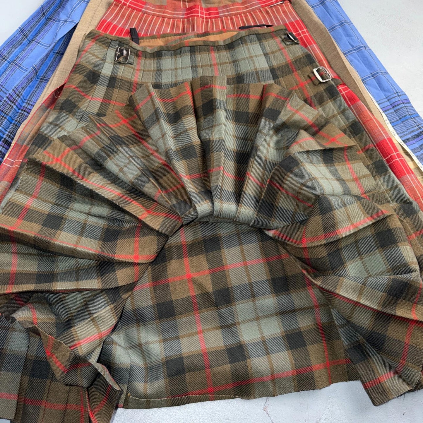 Womens Lot Of 4 Vintage Skirts Plaid Preppy School Pleated Wool Tartan Pendleton
