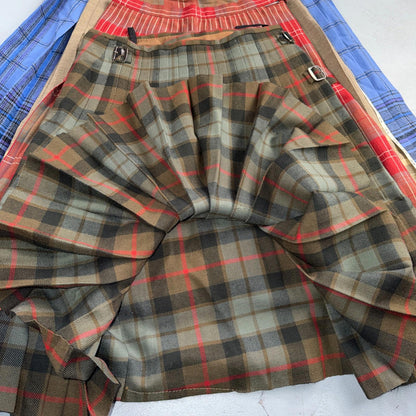 Womens Lot Of 4 Vintage Skirts Plaid Preppy School Pleated Wool Tartan Pendleton